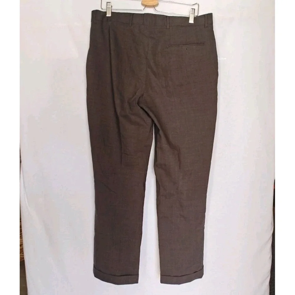 Rohan Pants Envoy Trousers Brown Classic Wool Blend Cuffed Hem 34‎ 30